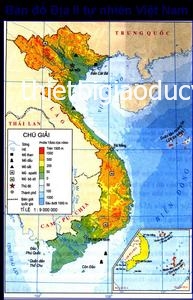 Bản đồ Địa lí tự nhiên Việt Nam(Dành cho Tiểu học)