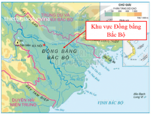 Bản đồ tự nhiên vùng Đồng bằng Bắc Bộ