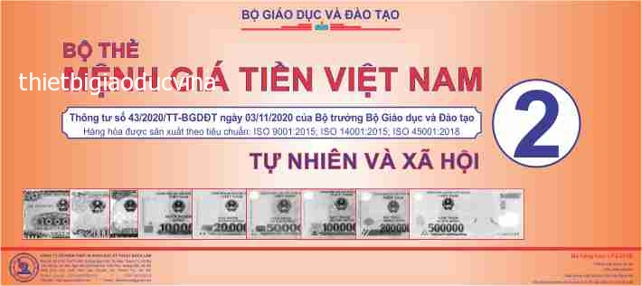 Bộ thẻ mệnh giá tiền Việt Nam